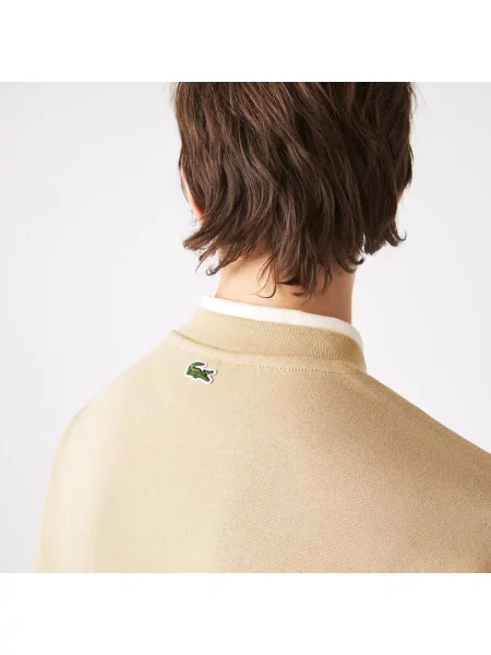 Lacoste Bluza O Luźnym Kroju Z Nadrukiem Monogramu Marki Lacoste beżowa