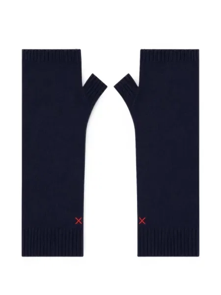 Mănuși Chinti & Parker cu broderie albastru