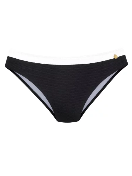 LASCANA Slip costum de baie negru alb
