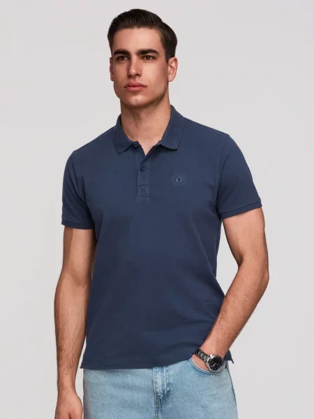 Tricou polo Ombre alb