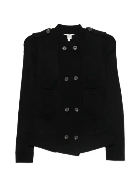 Cardigan Psophia cu două rânduri de nasturi negru