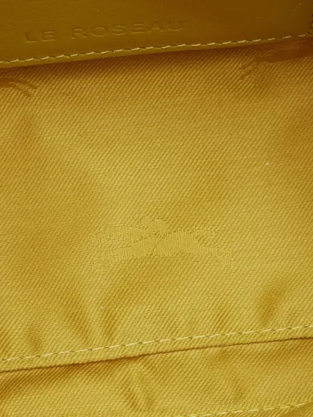 Geanta de piele Longchamp din piele galben