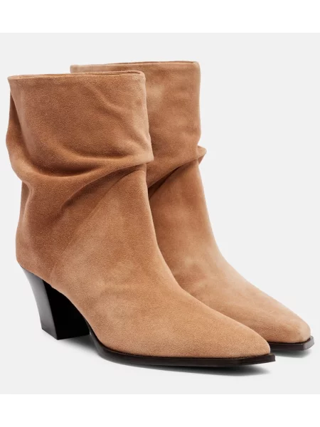 Cizme scurte Jimmy Choo din piele de căprioară maro