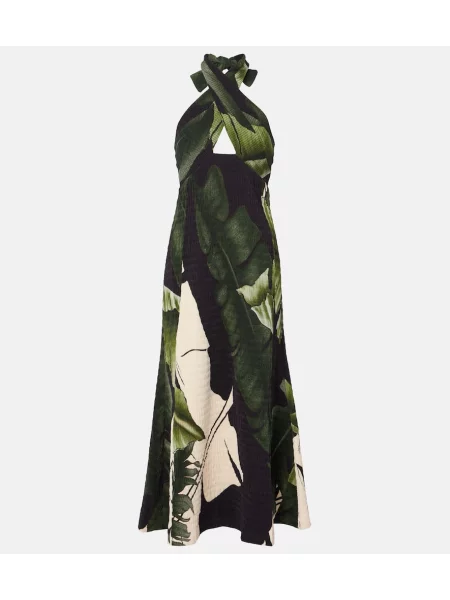 Maksi obleka Johanna Ortiz s potiskom povodcem zelena