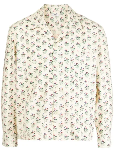 Košulja Bode s cvjetnim printom s printom žuta