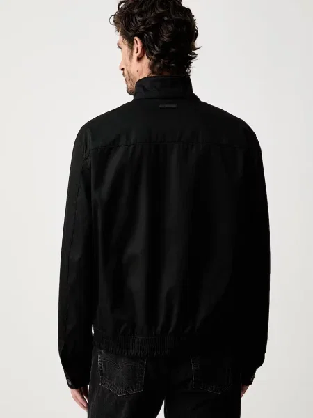 Calvin Klein kurtka przejściowa z bawełną czarna