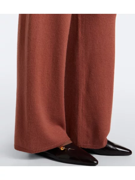 Pantaloni Max Mara din cașmir maro