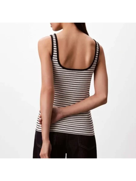 Calvin Klein Jeans podkoszulek Kobiety czarny w paski S niebieski