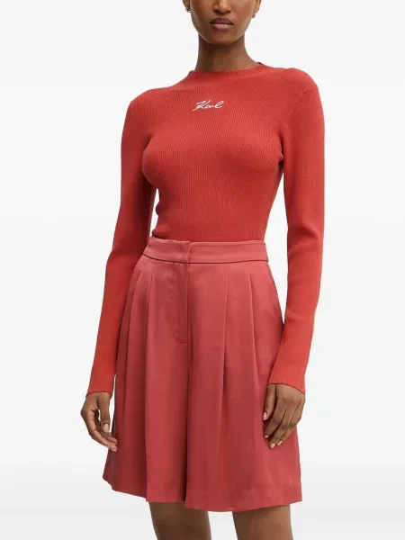 Пуловер Karl Lagerfeld бродиран оранжево