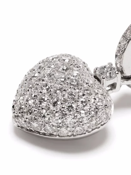 Bílé zlato diamant náušnice Leo Pizzo bílé