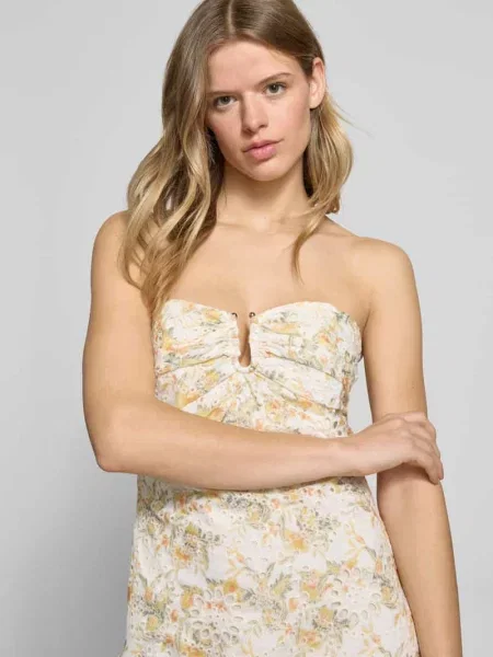 Sukienka wieczorowa z plisami model ‘LORA’ Bardot