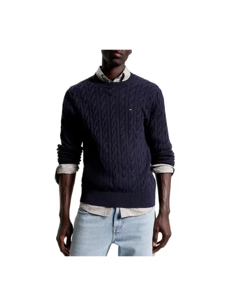 Klasický sveter Tommy Hilfiger modrá