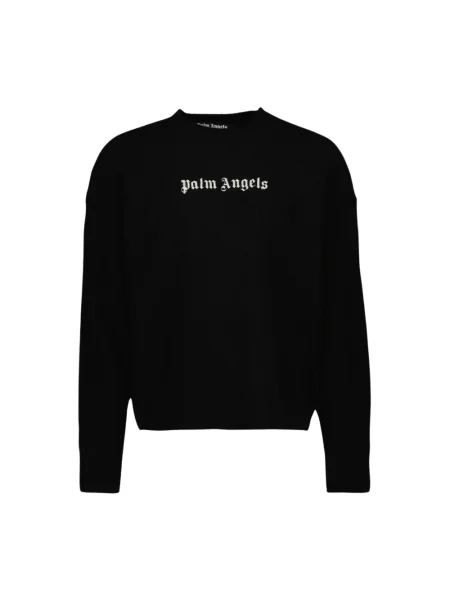 Sweter Palm Angels z logo czarny