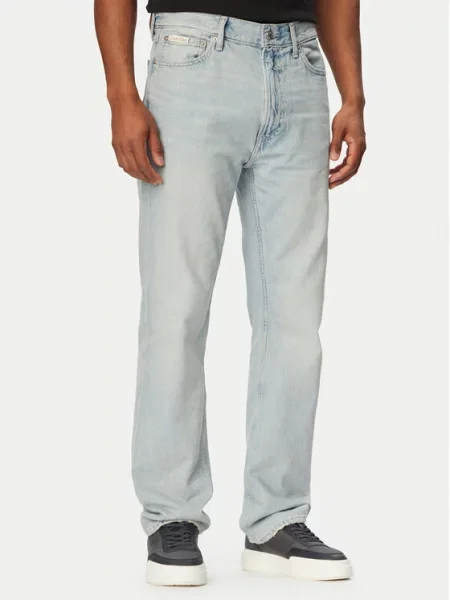 Calvin Klein Jeans Jeansy jasny Straight Fit niebieski
