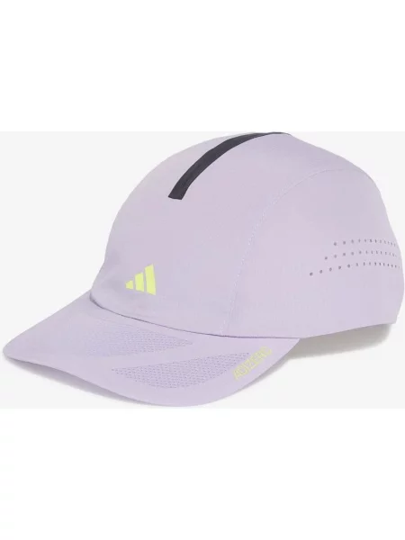 Czapka adidas Running x Adizero Lightweight CLIMACOOL liliowo neonowo żółty M-L czarny