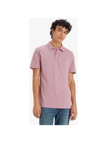 Koszulka polo Levi's Slim Hosemark krótki rękaw ciemnoróżowa S różowa