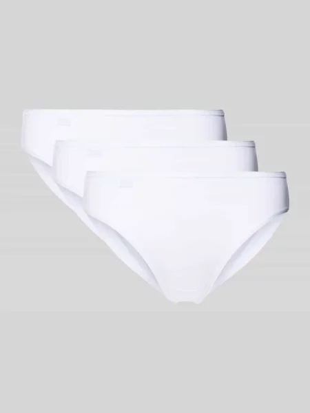 Figi z detalem z logo w zestaw 3 szt. Sloggi białe