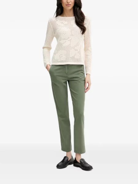 Pulover Benetton cu model floral alb