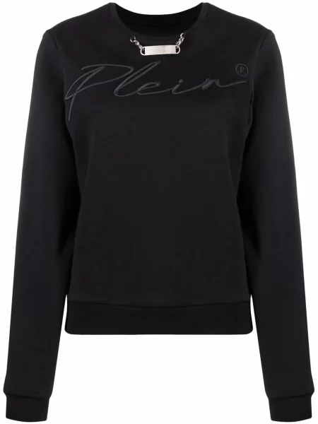 Hanorac Philipp Plein cu broderie negru