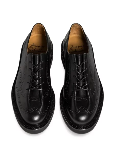 Brogues Soloviere din piele negru