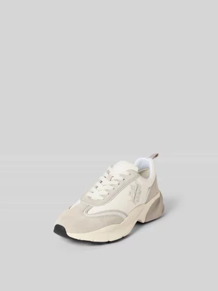 Sneakersy z wyhaftowanym logo Tory Burch białe