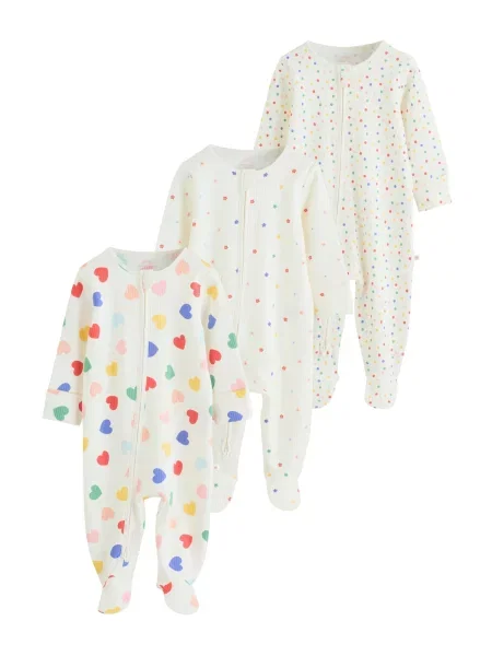 Next Pijamale fildeş / galben / verde roșu