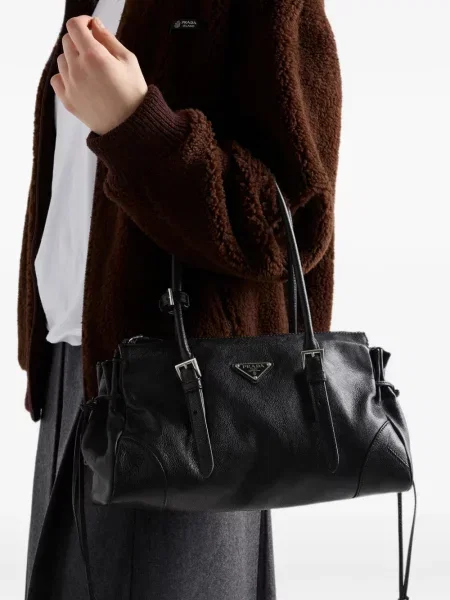 Geantă shopper Prada din piele negru