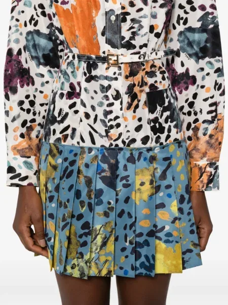 Rochie maxi Fendi lungă de costum alb