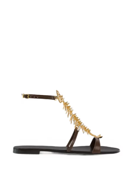 Sandale Giuseppe Zanotti fără toc maro