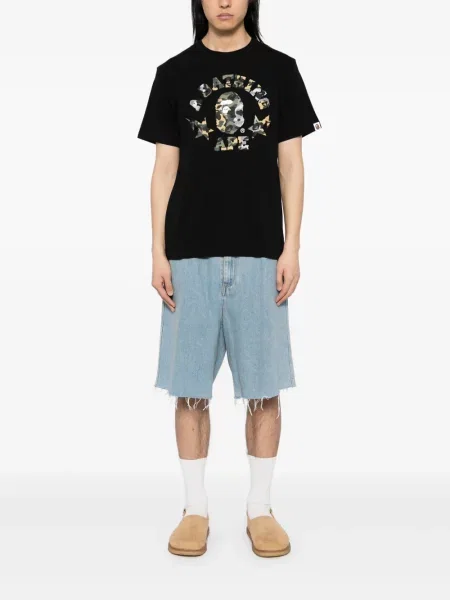 Tricou A Bathing Ape® cu imagine negru