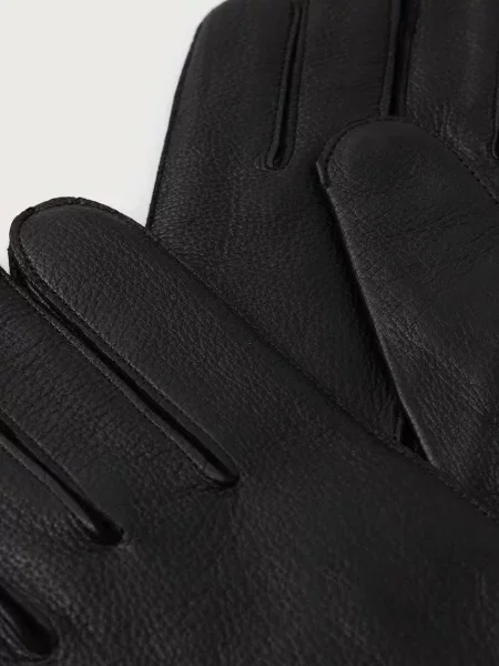 Trussardi mănuși pentru bărbați din piele negru