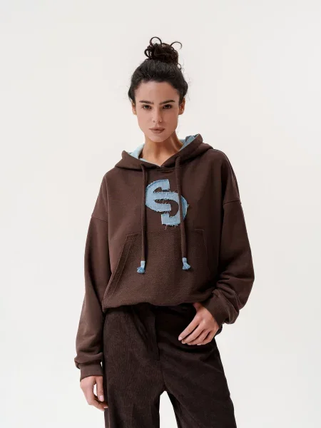 Худі Emmelie Delage CORE HOODIE темно-коричневий текстиль коричневе