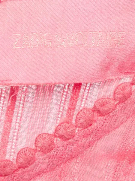 Αμανικας τοπ Zadig&voltaire με δαντέλα ροζ