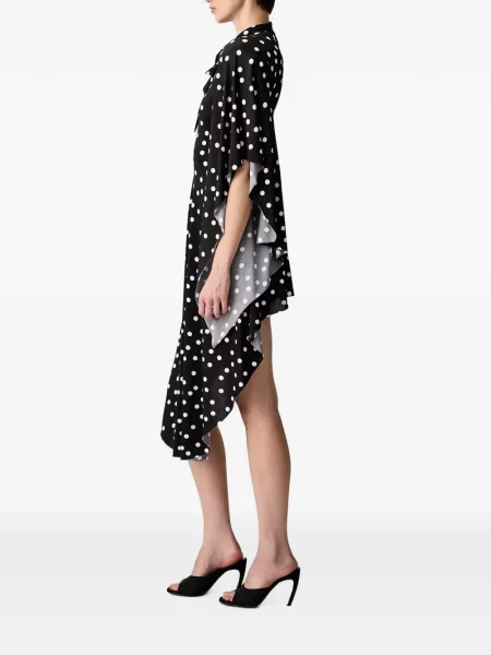 Rochie Vetements cu buline asimetrică negru