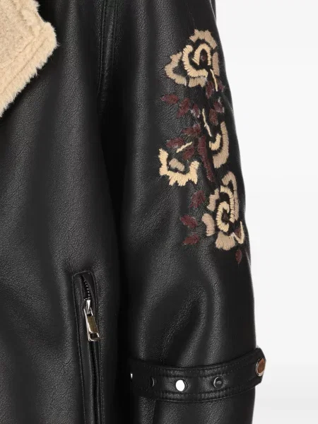 Geacă Uncommon cu model floral negru