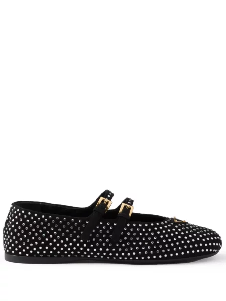 Balerini Prada de cristal negru