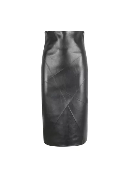Spódnica skórzana Sportmax do kolan czarna