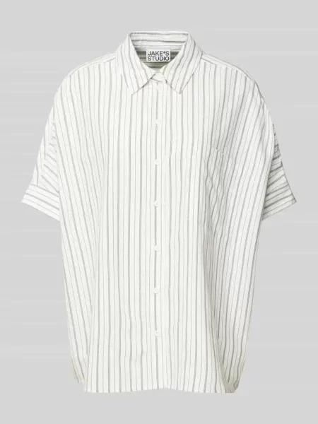 Bluzka o kroju relaxed fit z rękawem Jake*s Studio Woman biała