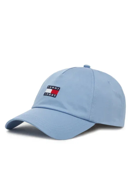 Tommy Jeans Шапка с козирка Heritage Core 5 Panel светлосиньо