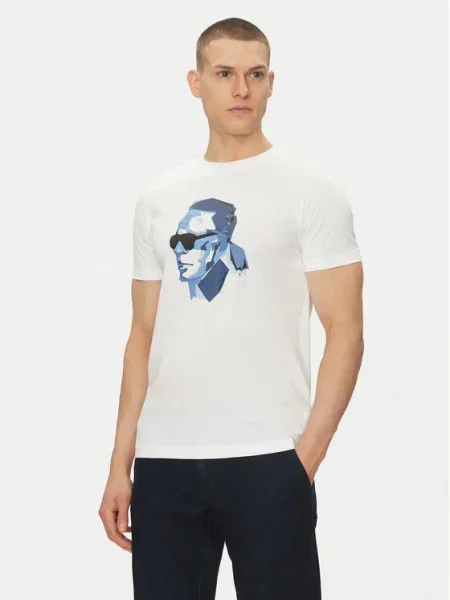 Тениска Karl Lagerfeld с принт бяло