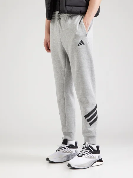 ADIDAS SPORTSWEAR Športové nohavice Future Icons sivá melírovaná čierna