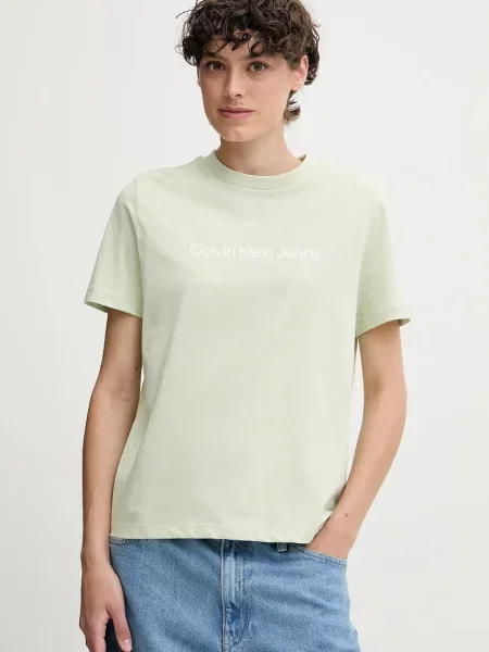 Тениска Calvin Klein Jeans дамска зелено