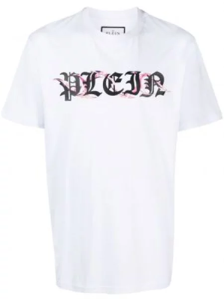 Tricou Philipp Plein cu imagine alb