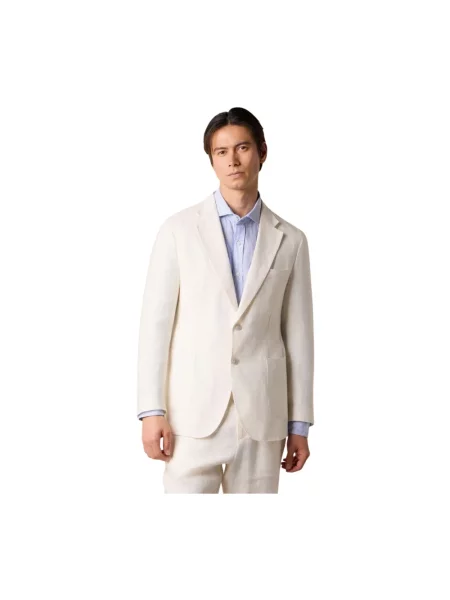 Lniany garnitur Brooks Brothers biały