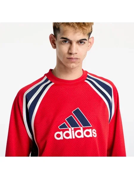 Adidas Originals longsleeve Warm-Up Top wzorzysty czerwony