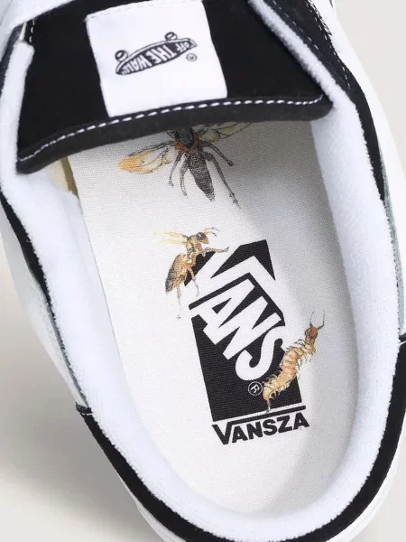 Vans чехли сабо от велур x SZA Premium Knu Skool Mule черно