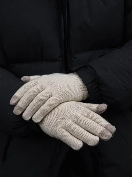 Without Рукавички Вовна бежевий