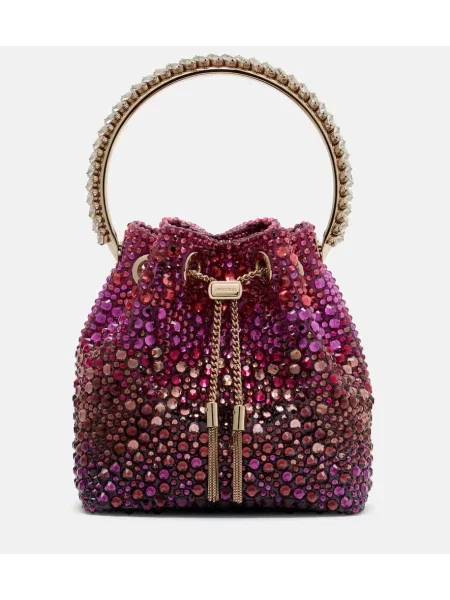 Geantă bucket Jimmy Choo violet