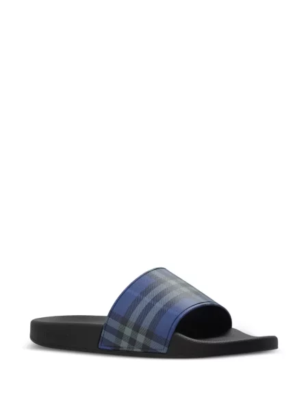 Șlapi Burberry în carouri albastru