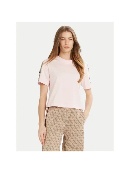 Guess Футболка Classic Fit рожевий
